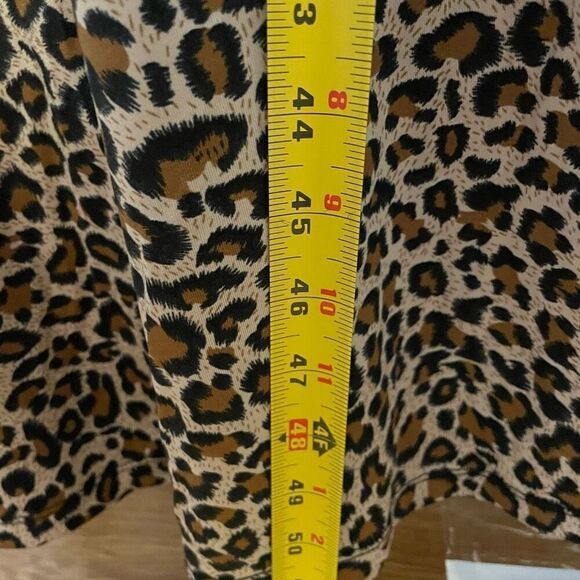 Bardot Leopard Print Long Sleeve Body-Con Midi Dress Size Small - Picture 7 of 10